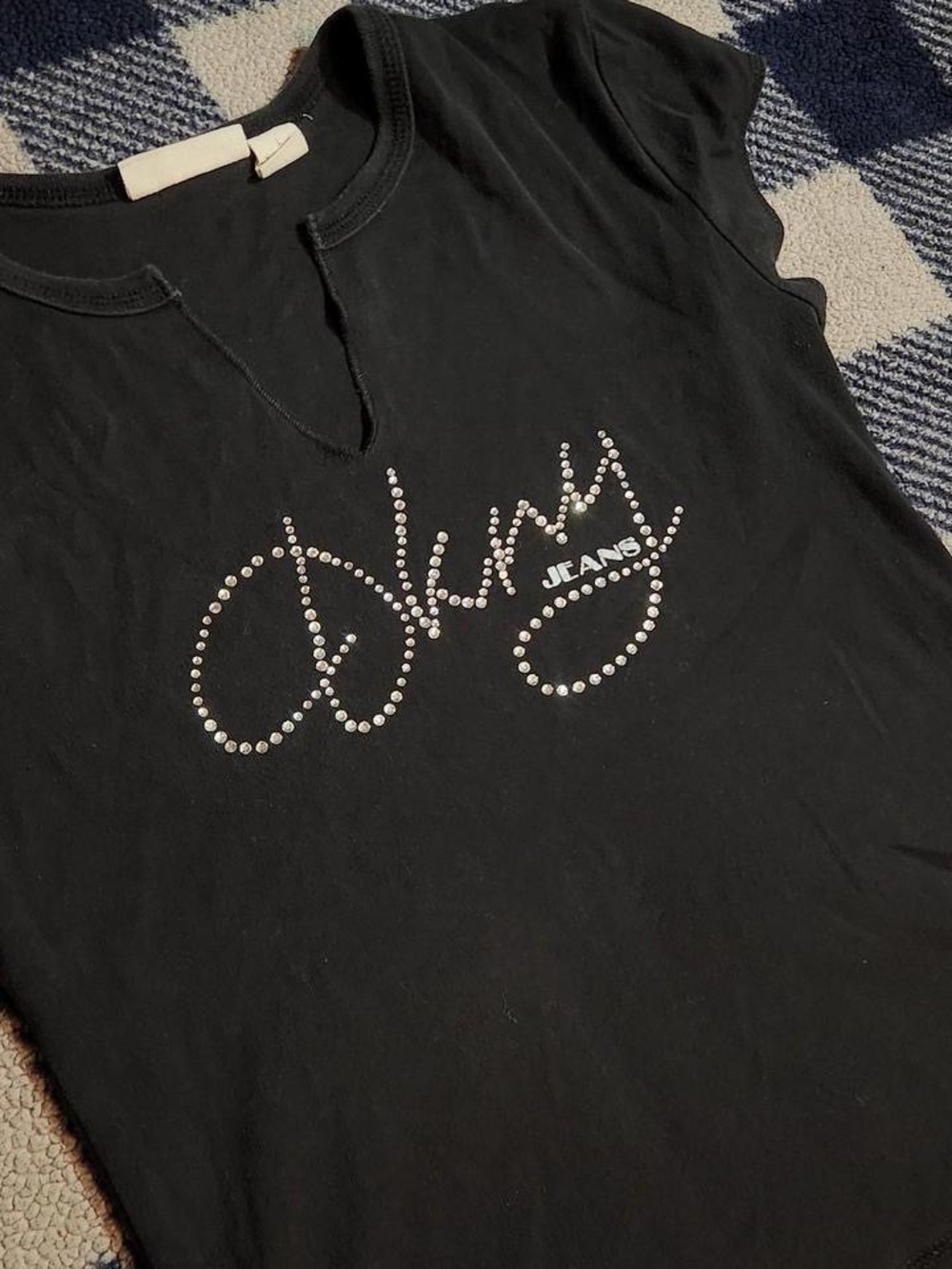 Y2k mcbling cyber style top by dkny